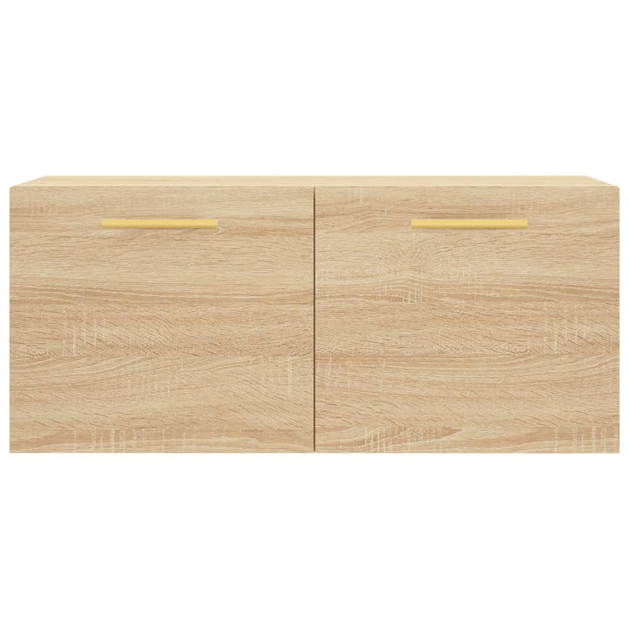 Wandkast 80x36,5x35 cm bewerkt hout sonoma eikenkleurig