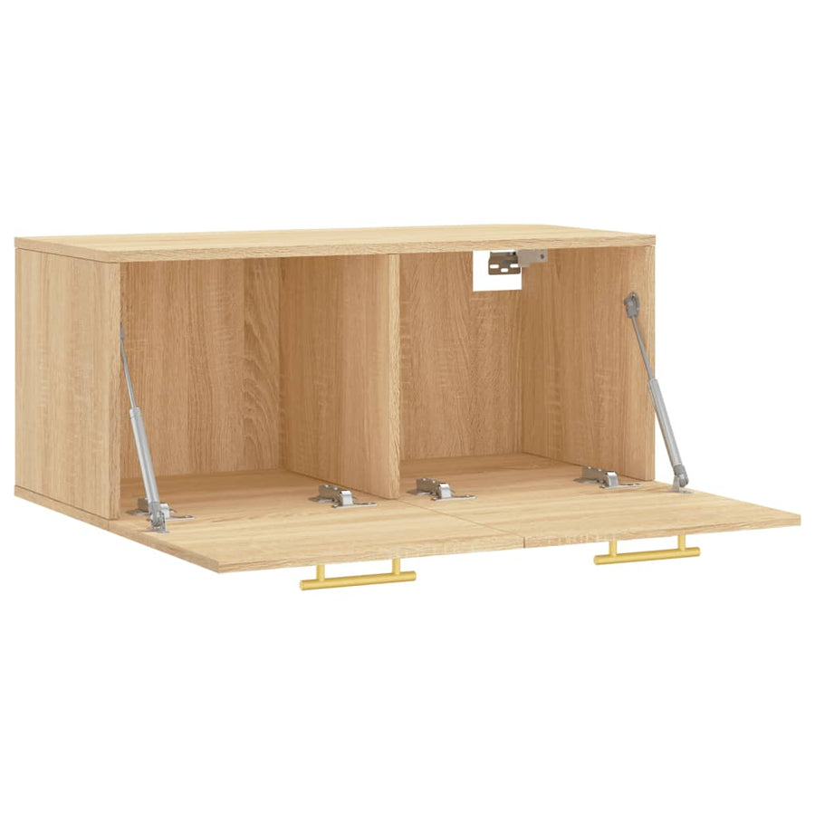 Wandkast 80x36,5x35 cm bewerkt hout sonoma eikenkleurig