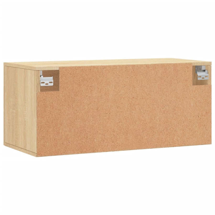 Wandkast 80x36,5x35 cm bewerkt hout sonoma eikenkleurig