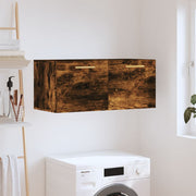 Wandkast 80x36,5x35 cm bewerkt hout gerookt eiken