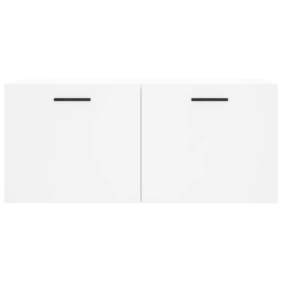 Wandkast 80x36,5x35 cm bewerkt hout wit