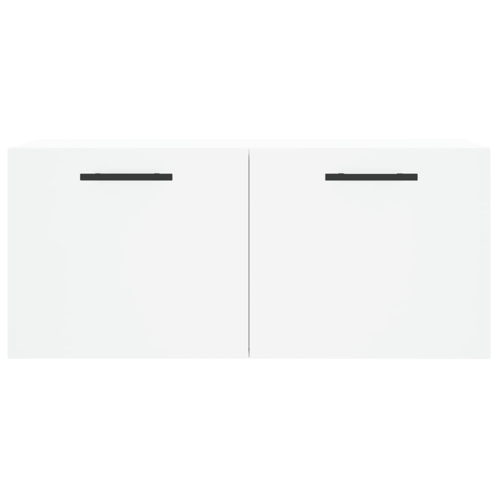 Wandkast 80X36,5X35 Cm Bewerkt Hout Wit