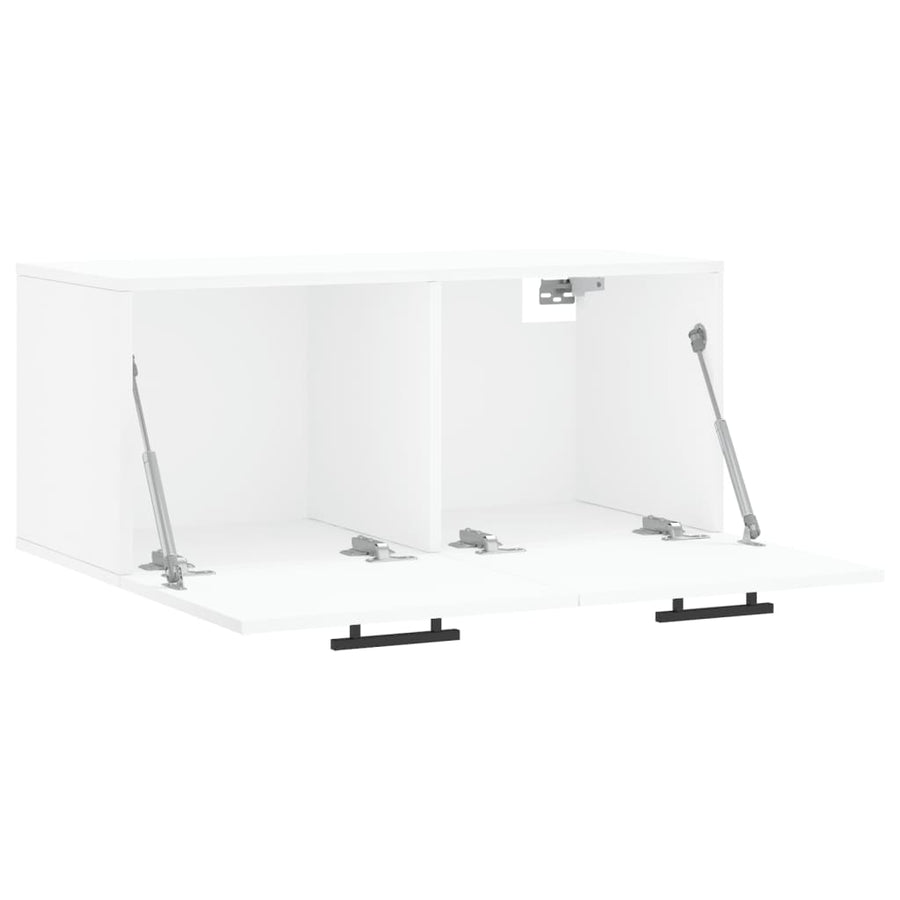 Wandkast 80X36,5X35 Cm Bewerkt Hout Wit