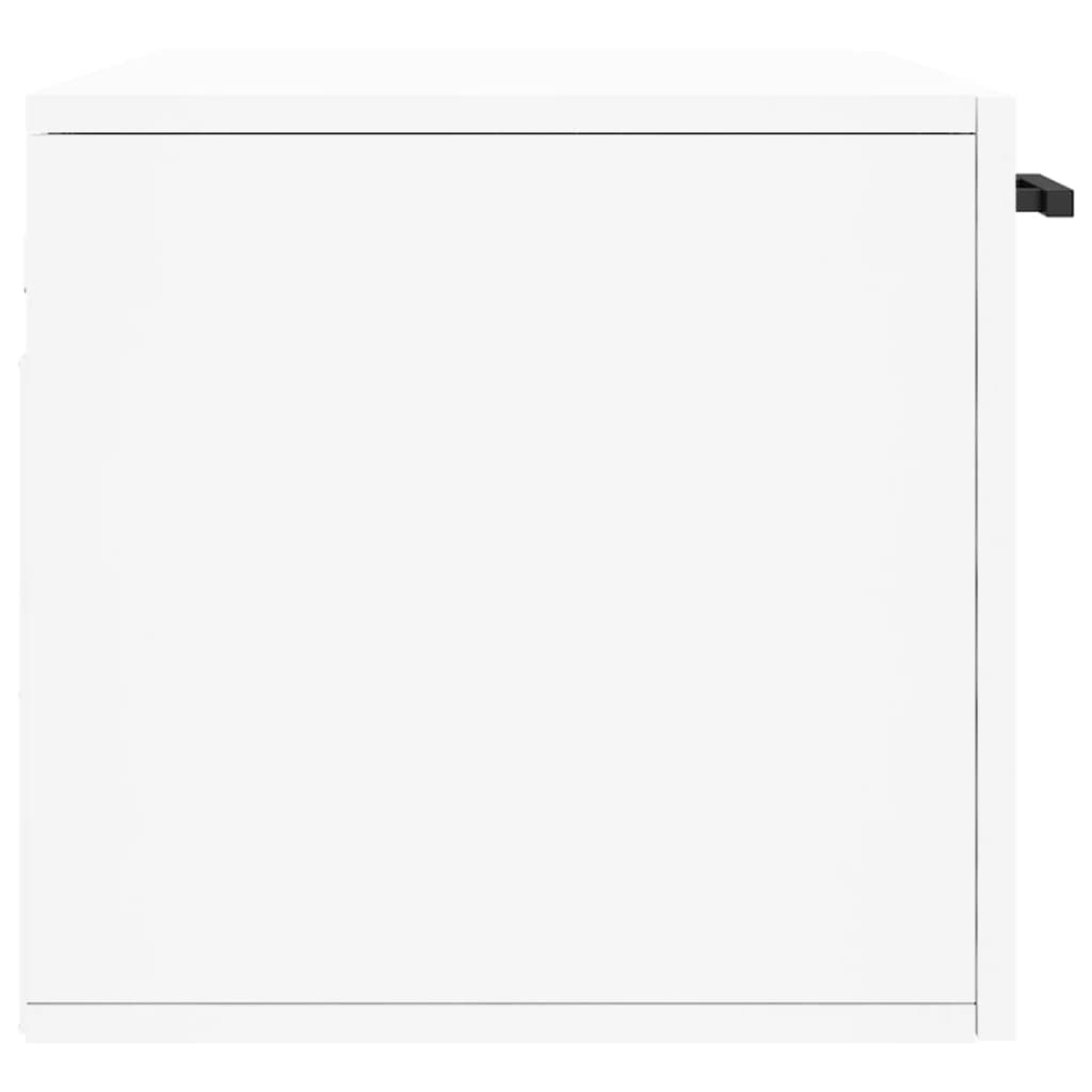 Wandkast 80X36,5X35 Cm Bewerkt Hout Wit