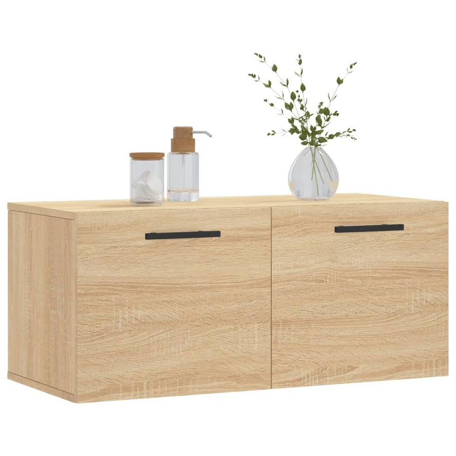Wandkast 80x36,5x35 cm bewerkt hout sonoma eikenkleurig