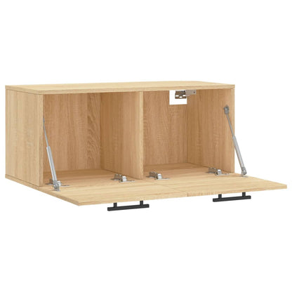 Wandkast 80x36,5x35 cm bewerkt hout sonoma eikenkleurig