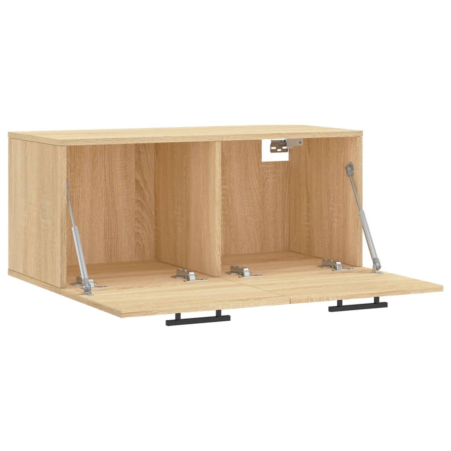 Wandkast 80x36,5x35 cm bewerkt hout sonoma eikenkleurig