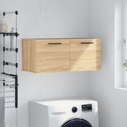 Wandkast 80x36,5x35 cm bewerkt hout eikenkleurig