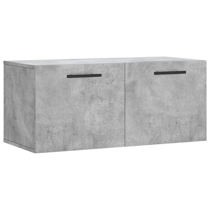 Wandkast 80X36,5X35 Cm Bewerkt Hout Betongrijs