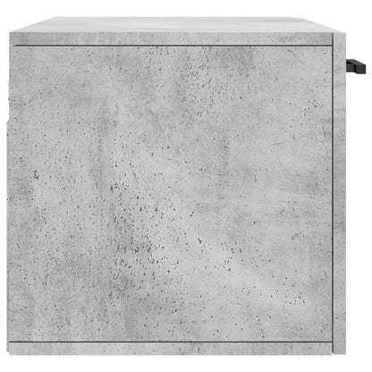 Wandkast 80X36,5X35 Cm Bewerkt Hout Betongrijs