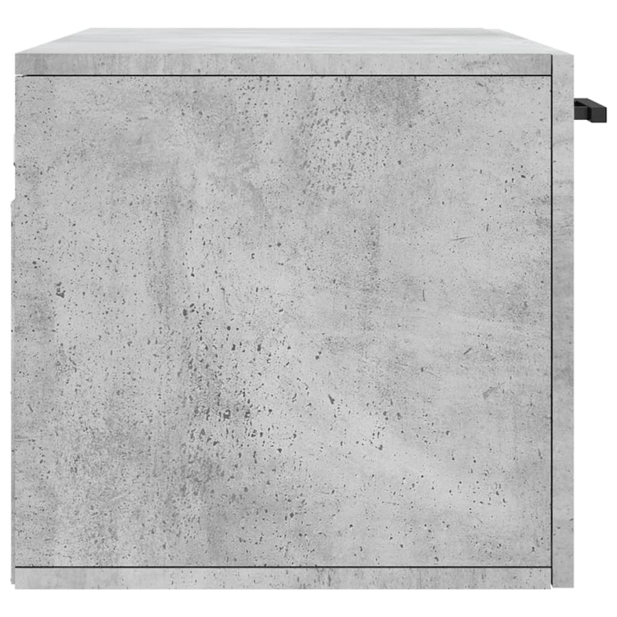 Wandkast 80X36,5X35 Cm Bewerkt Hout Betongrijs