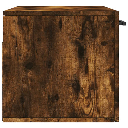 Wandkast 80X36,5X35 Cm Bewerkt Hout Kleurig 80 x 36.5 x 35 cm Gerookt eiken
