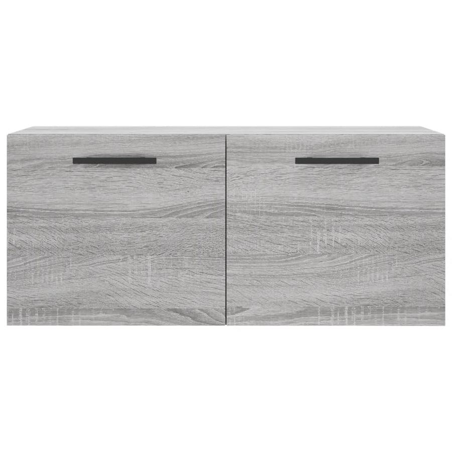 Wandkast 80X36,5X35 Cm Bewerkt Hout Grijs Sonoma Eikenkleurig