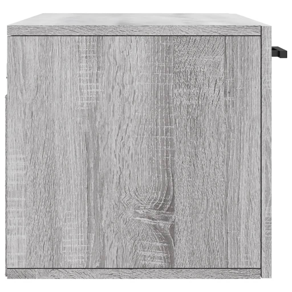 Wandkast 80X36,5X35 Cm Bewerkt Hout Grijs Sonoma Eikenkleurig