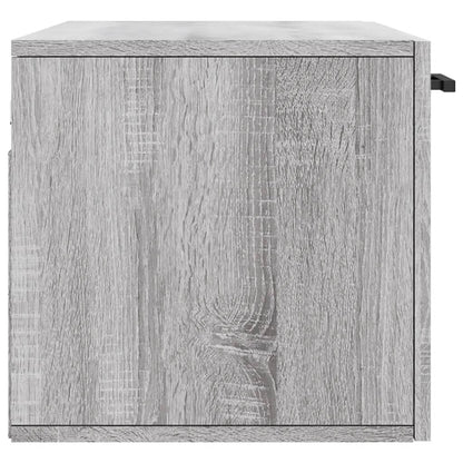 Wandkast 80X36,5X35 Cm Bewerkt Hout Grijs Sonoma Eikenkleurig