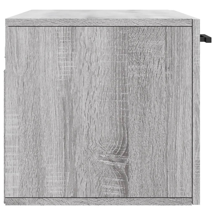 Wandkast 80X36,5X35 Cm Bewerkt Hout Grijs Sonoma Eikenkleurig