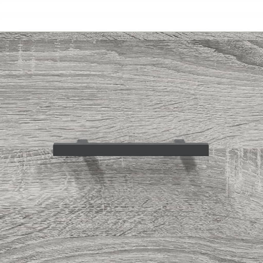 Wandkast 80X36,5X35 Cm Bewerkt Hout Grijs Sonoma Eikenkleurig