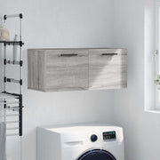 Wandkast 80x36,5x35 cm bewerkt hout grijs