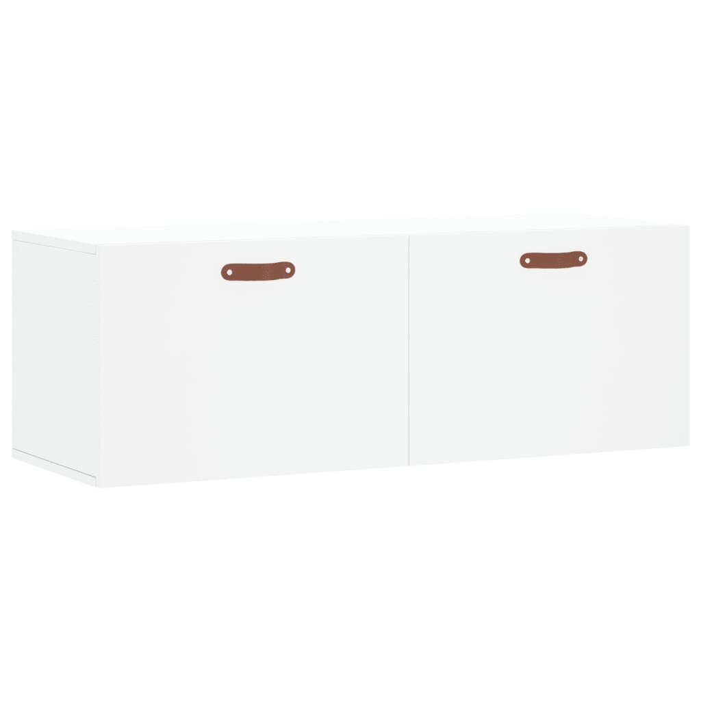 Wandkast 100X36,5X35 Cm Bewerkt Hout Wit