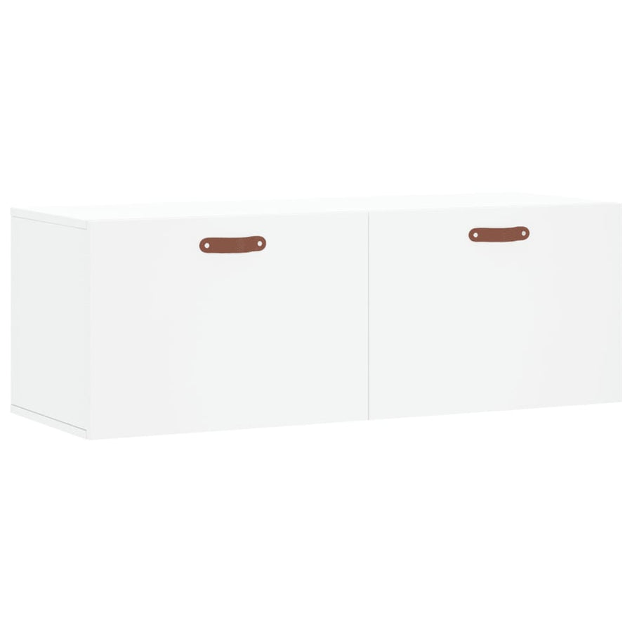 Wandkast 100X36,5X35 Cm Bewerkt Hout Wit