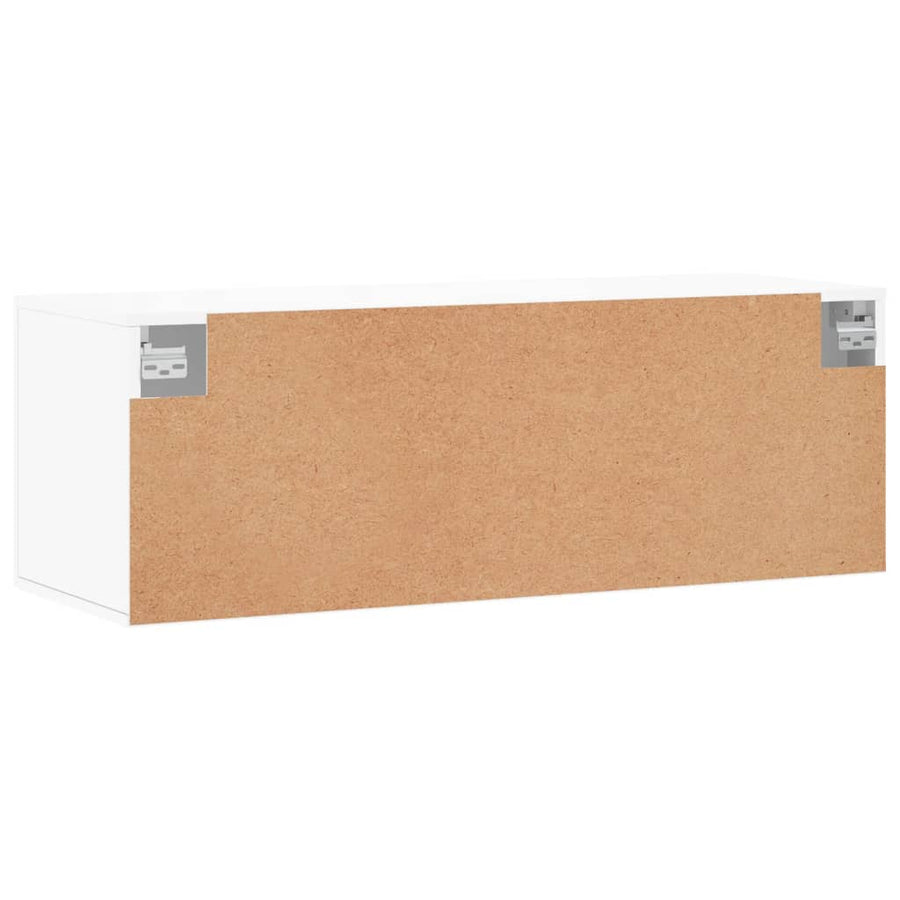 Wandkast 100X36,5X35 Cm Bewerkt Hout Wit