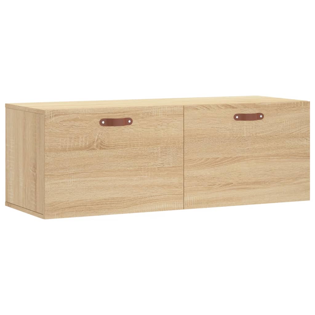 Wandkast 100X36,5X35 Cm Bewerkt Hout Kleurig 100 x 36.5 x 35 cm Sonoma eiken