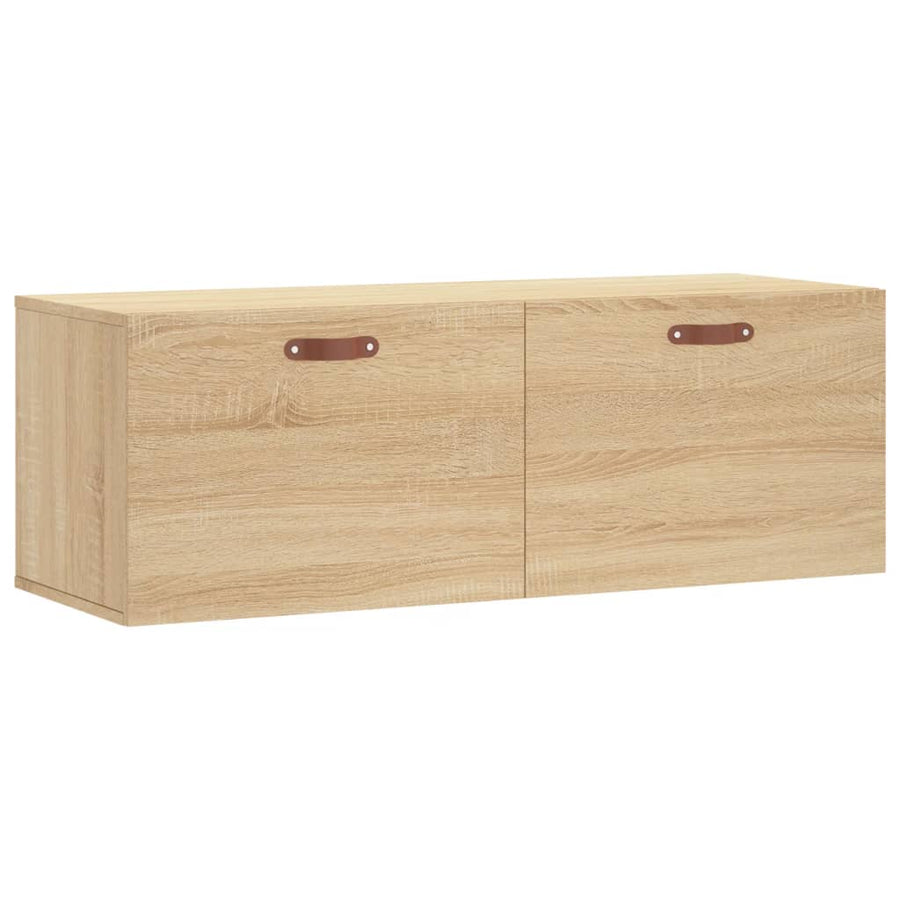 Wandkast 100X36,5X35 Cm Bewerkt Hout Kleurig 100 x 36.5 x 35 cm Sonoma eiken