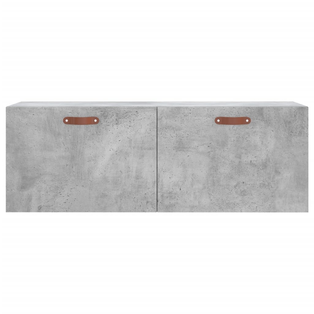 Wandkast 100X36,5X35 Cm Bewerkt Hout Betongrijs