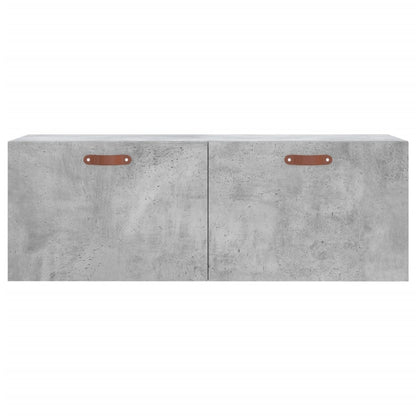 Wandkast 100X36,5X35 Cm Bewerkt Hout Betongrijs