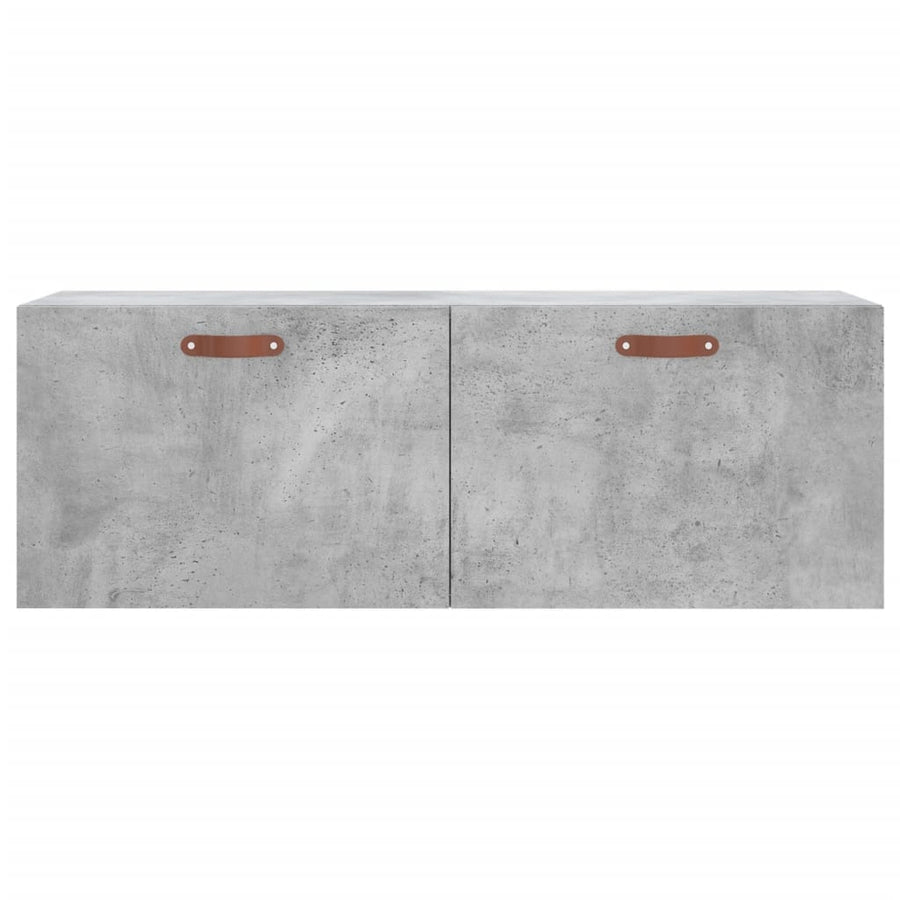 Wandkast 100X36,5X35 Cm Bewerkt Hout Betongrijs