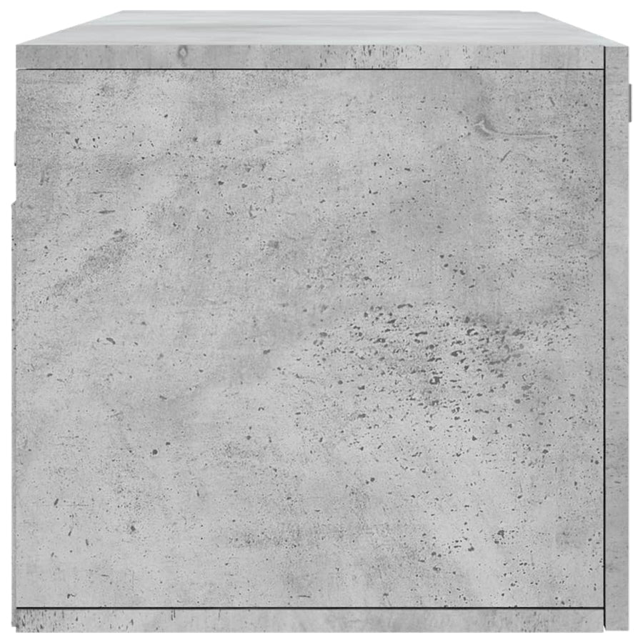 Wandkast 100X36,5X35 Cm Bewerkt Hout Betongrijs