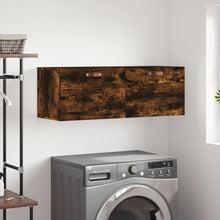 Wandkast 100x36,5x35 cm bewerkt hout gerookt eikenkleurig