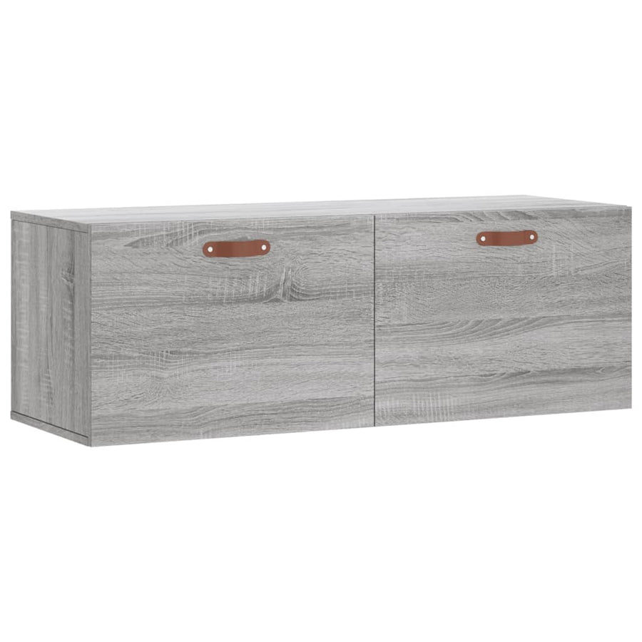 Wandkast 100X36,5X35 Cm Bewerkt Hout Grijs Sonoma Eikenkleurig
