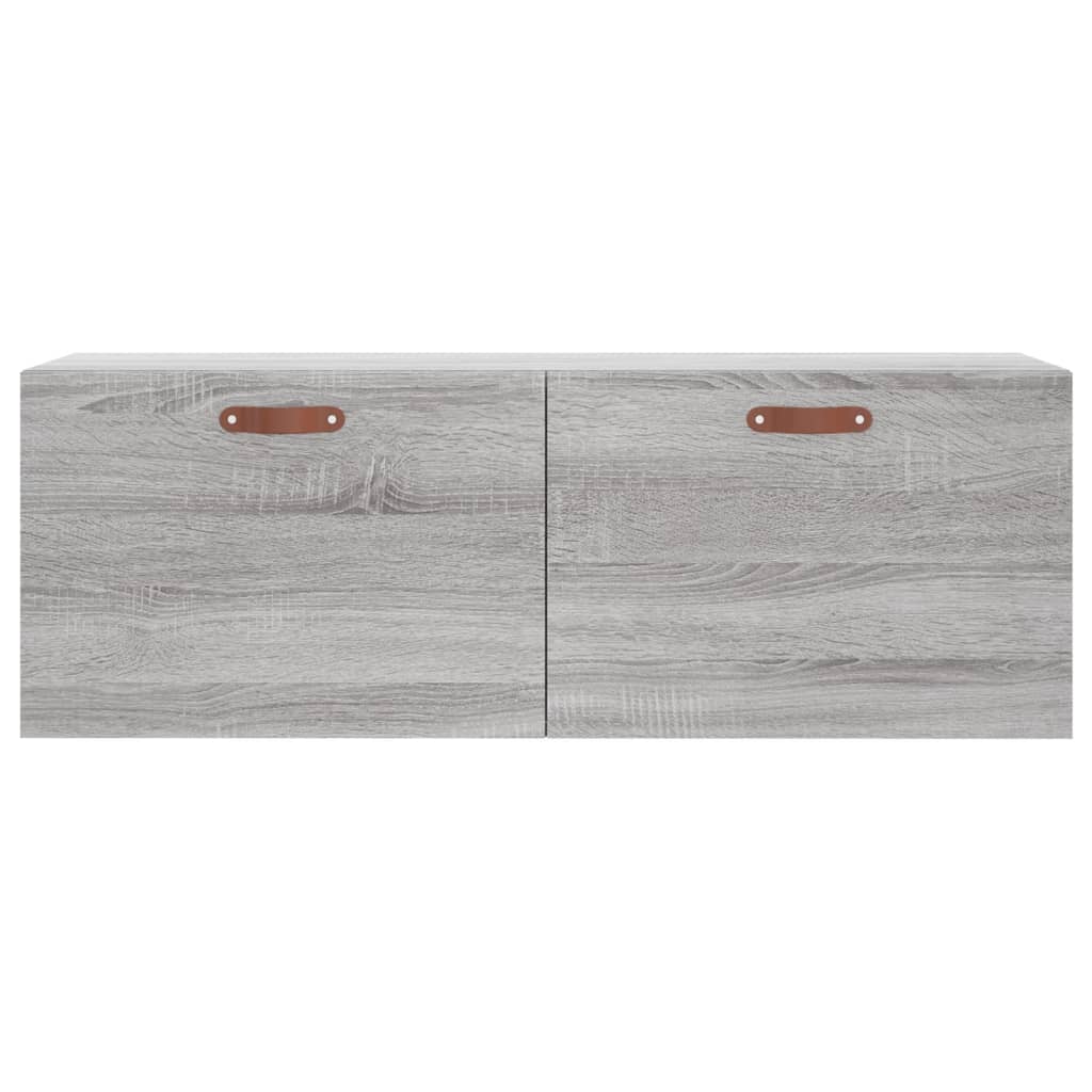 Wandkast 100X36,5X35 Cm Bewerkt Hout Grijs Sonoma Eikenkleurig