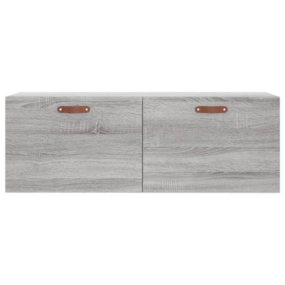 Wandkast 100X36,5X35 Cm Bewerkt Hout Grijs Sonoma Eikenkleurig