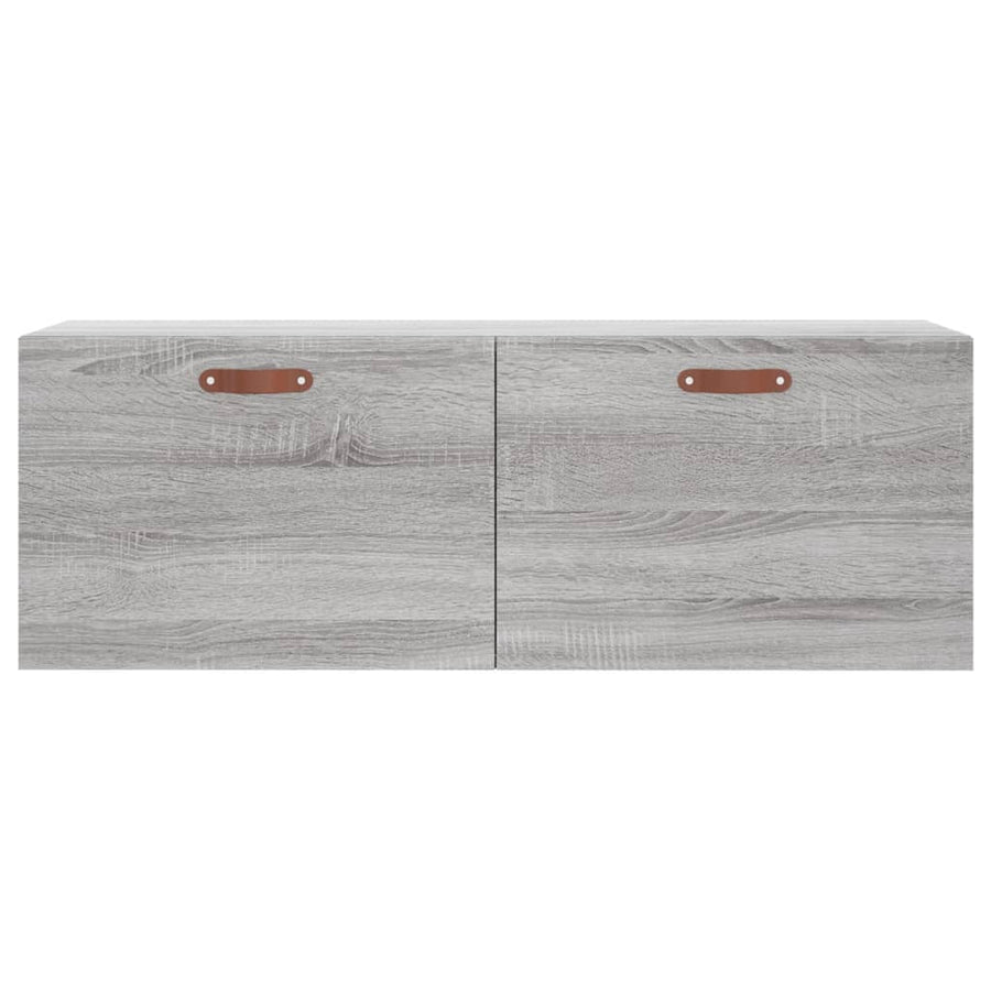 Wandkast 100X36,5X35 Cm Bewerkt Hout Grijs Sonoma Eikenkleurig