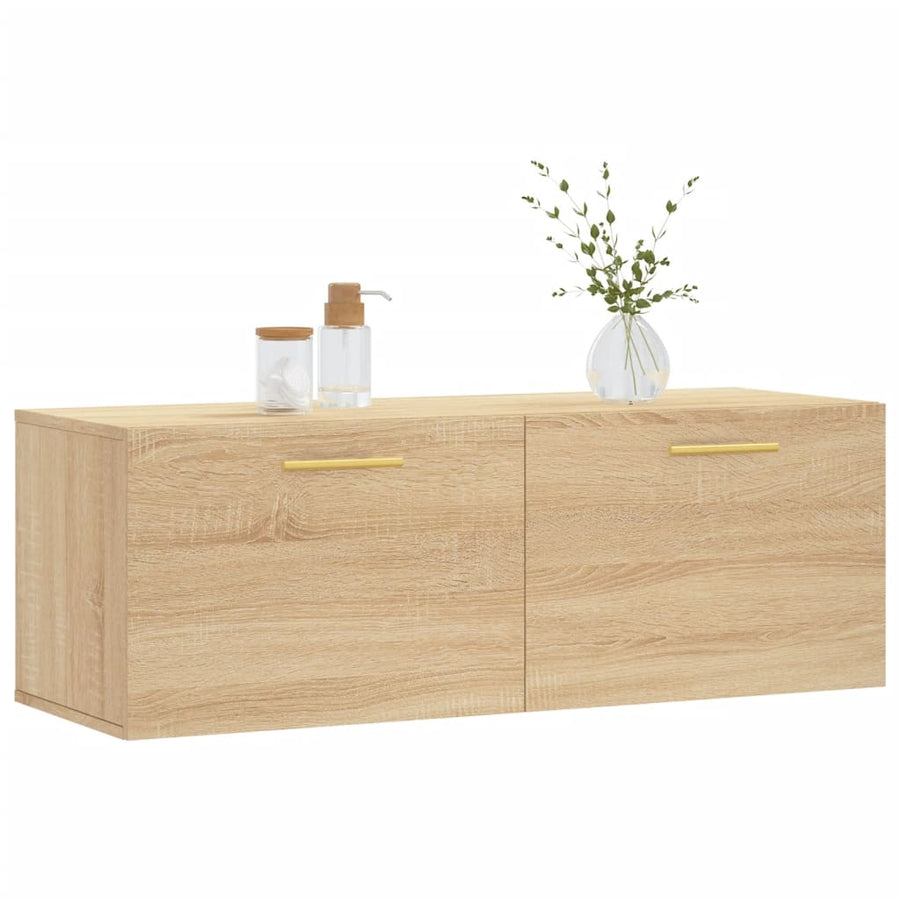 Wandkast 00X36,5X35 Cm Bewerkt Hout Kleurig 100 x 36.5 x 35 cm Sonoma eiken