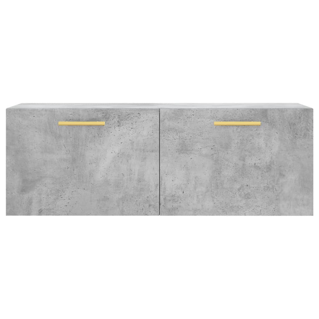 Wandkast 100x36,5x35 cm bewerkt hout betongrijs