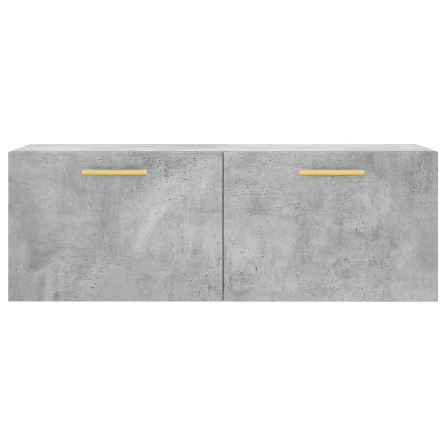 Wandkast 100x36,5x35 cm bewerkt hout betongrijs