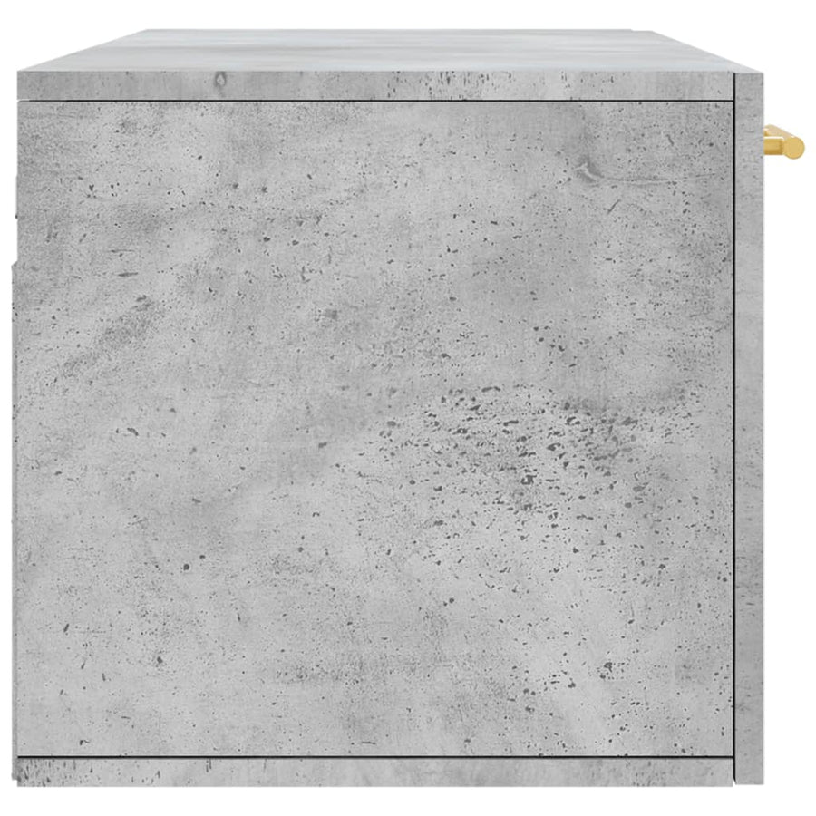 Wandkast 100x36,5x35 cm bewerkt hout betongrijs