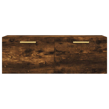 Wandkast 100X36,5X35 Cm Bewerkt Hout Gerookt Eikenkleurig