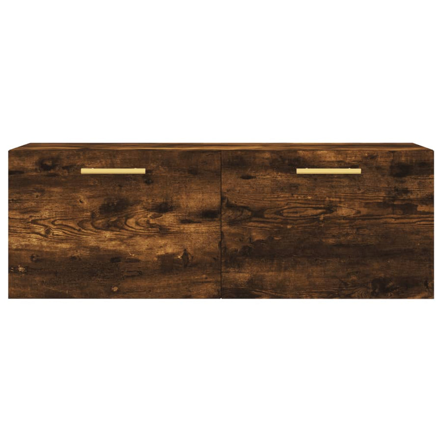 Wandkast 100X36,5X35 Cm Bewerkt Hout Gerookt Eikenkleurig
