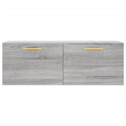 Wandkast 100X36,5X35 Cm Bewerkt Hout Grijs Sonoma Eikenkleurig