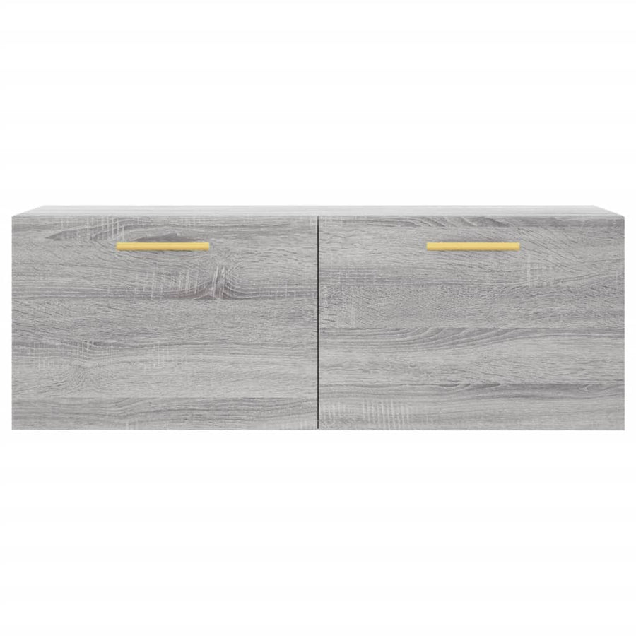 Wandkast 100X36,5X35 Cm Bewerkt Hout Grijs Sonoma Eikenkleurig