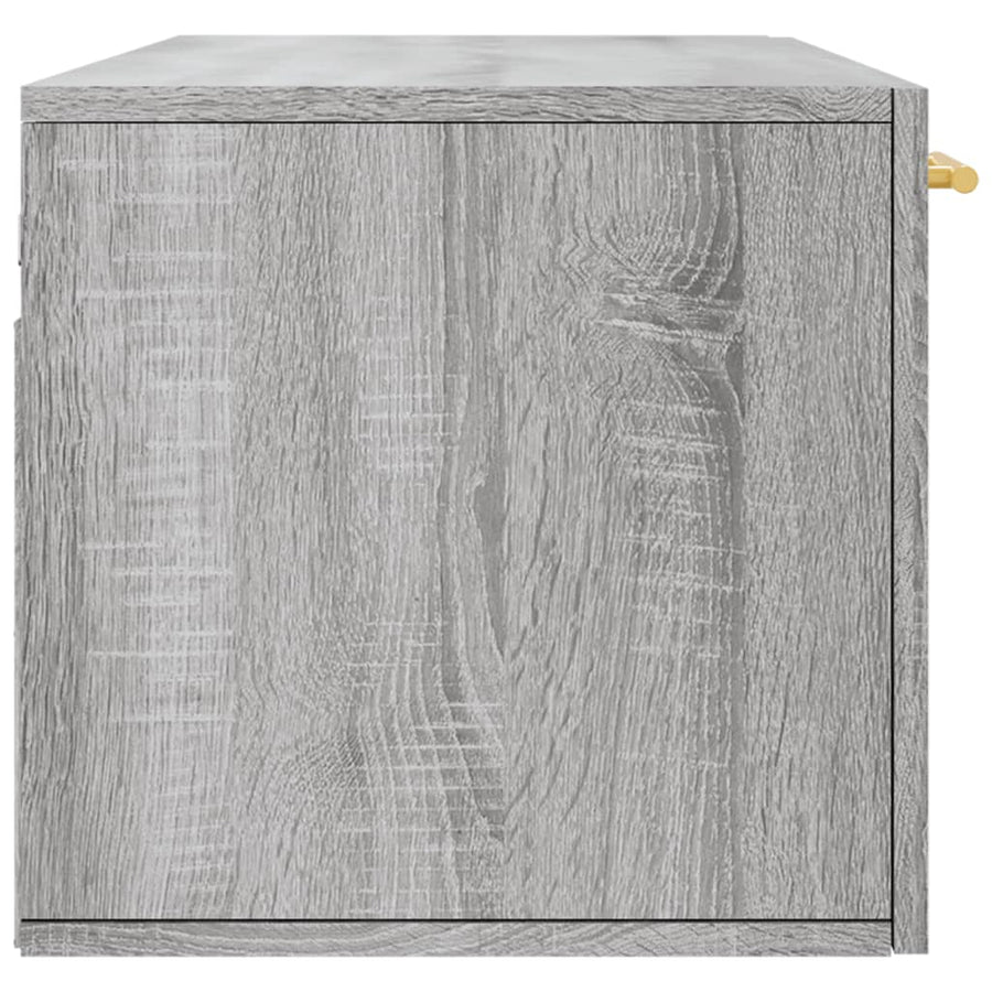 Wandkast 100X36,5X35 Cm Bewerkt Hout Grijs Sonoma Eikenkleurig
