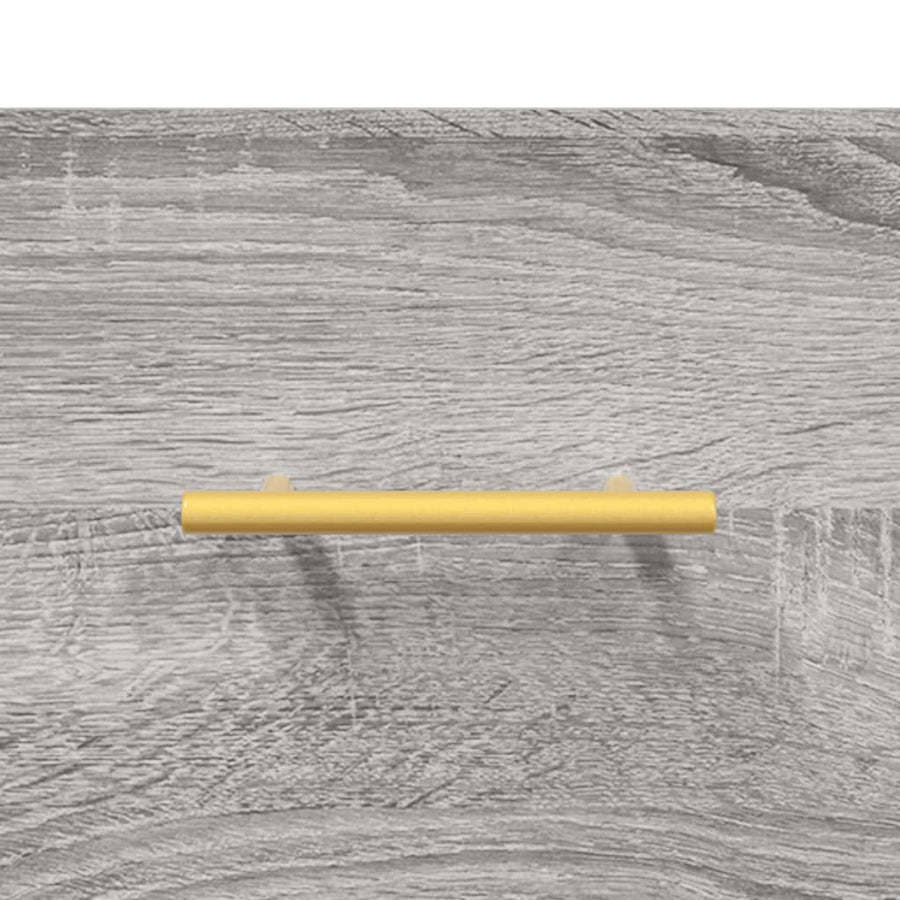 Wandkast 100X36,5X35 Cm Bewerkt Hout Grijs Sonoma Eikenkleurig