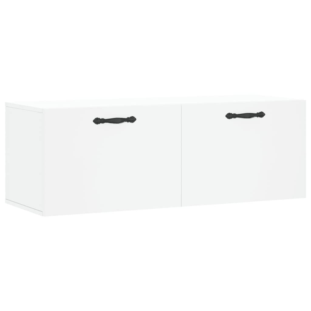 Wandkast 100X36,5X35 Cm Bewerkt Hout 100 x 36.5 x 35 cm Wit