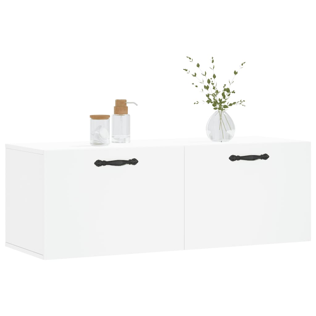 Wandkast 100X36,5X35 Cm Bewerkt Hout 100 x 36.5 x 35 cm Wit