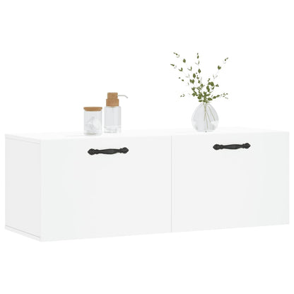 Wandkast 100X36,5X35 Cm Bewerkt Hout 100 x 36.5 x 35 cm Wit