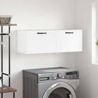 Wall cabinet 100x36.5x35 cm carved wood white